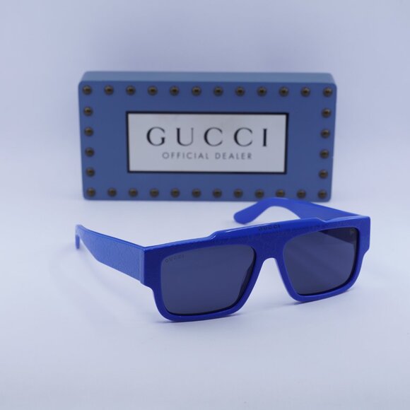 Final Price! Gucci GG1460S 008 Blue Sunglasses - Picture 1 of 11